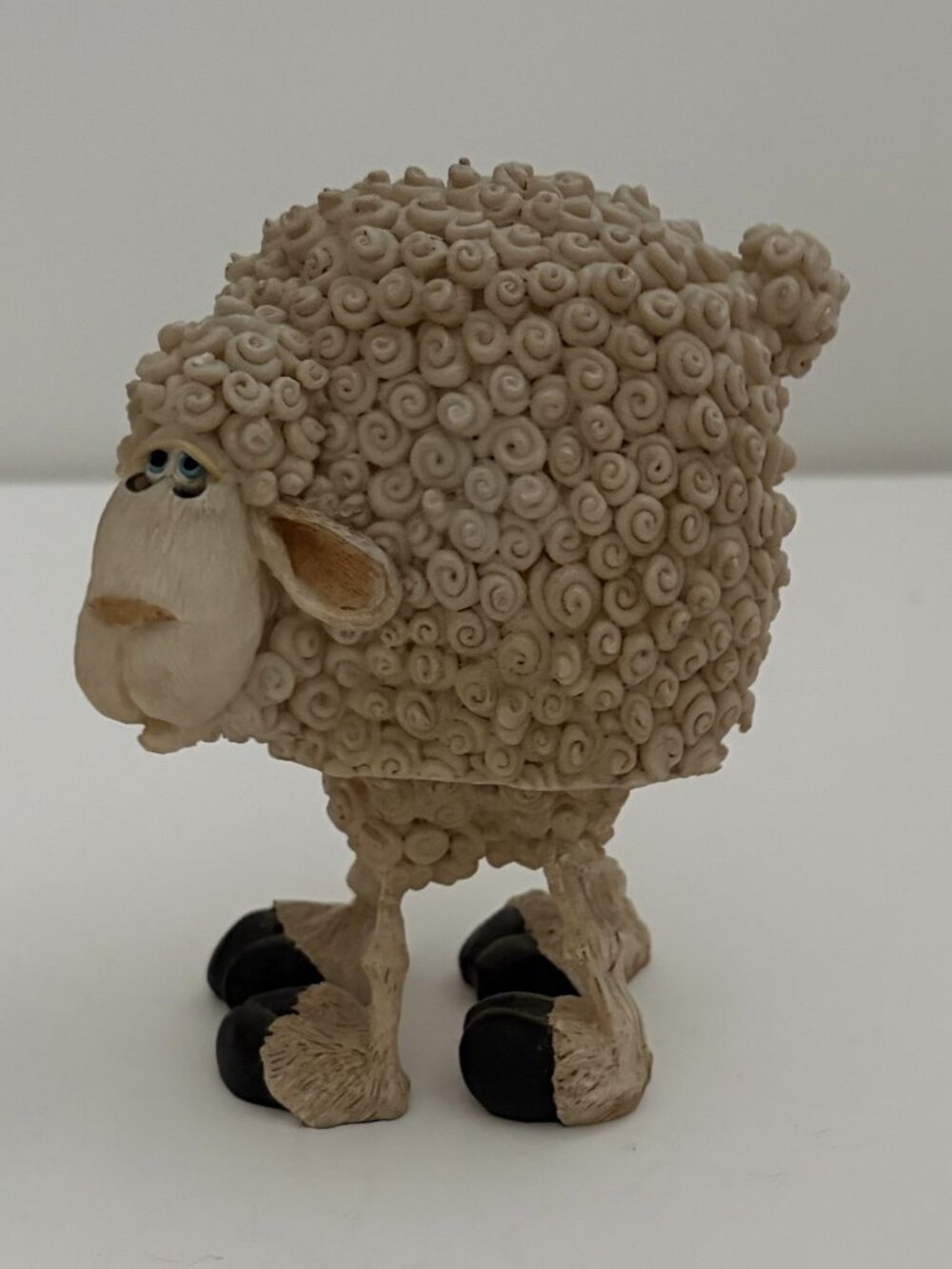 Vintage Russ Doug Harris Douglas Sheep Bobble Bods Resin Signed Collectible 4" h
